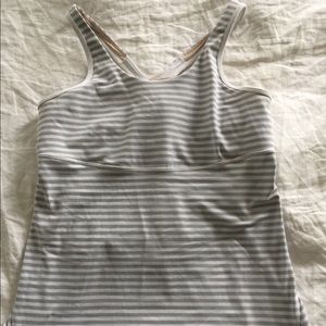 Lululemon Tank Grey/White, size10, worn once